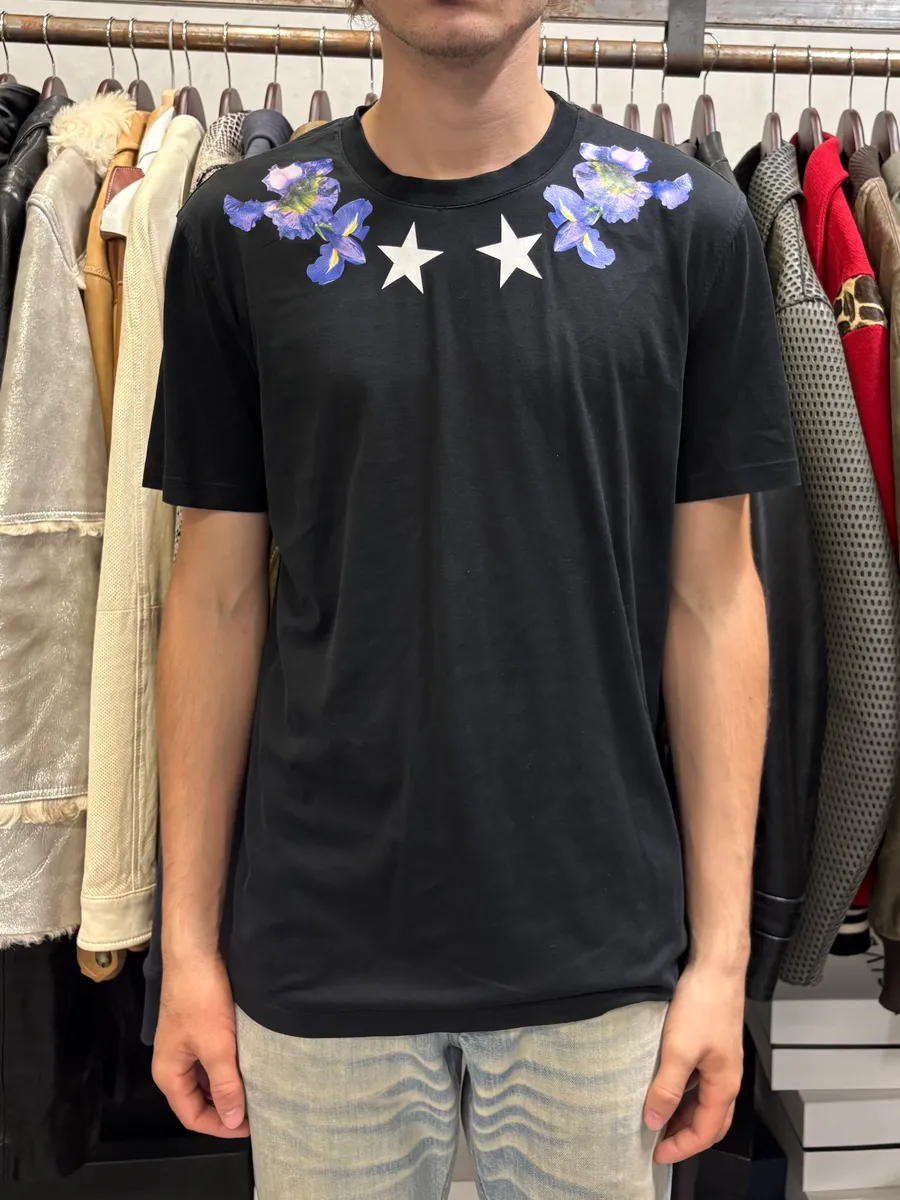 SS2013 Givenchy Star Flowers Black T-Shirt by Riccardo Tisci - Image 2