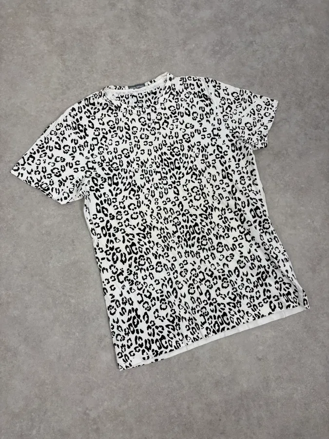 SS2013 Pierre Balmain White Leopard T-Shirt - Image 4