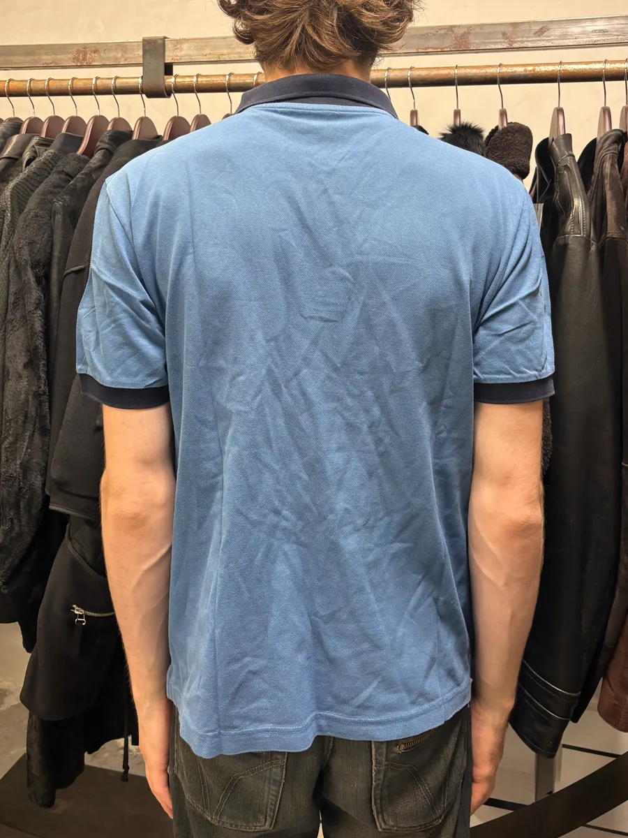 SS2013 Prada Blue Propaganda Polo Shirt - Image 3