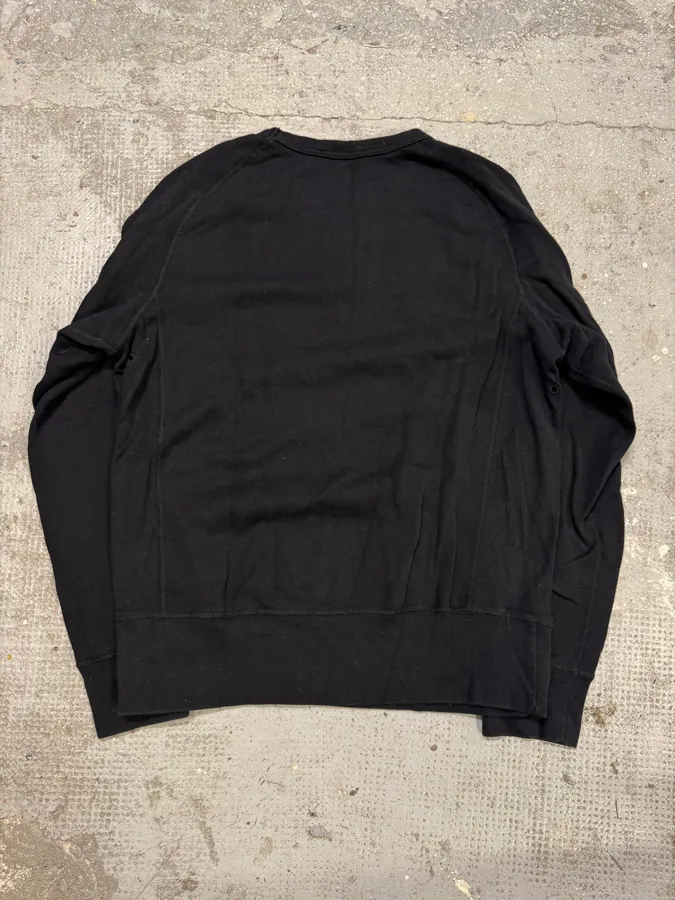 SS2014 Acne Studios Blue Nylon Black Cotton Sweater - Image 6
