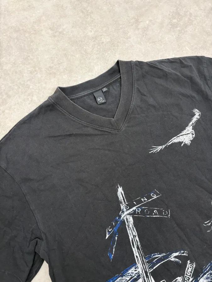 SS2014 Alexander McQueen Artwork V-Neck T-Shirt - Image 5