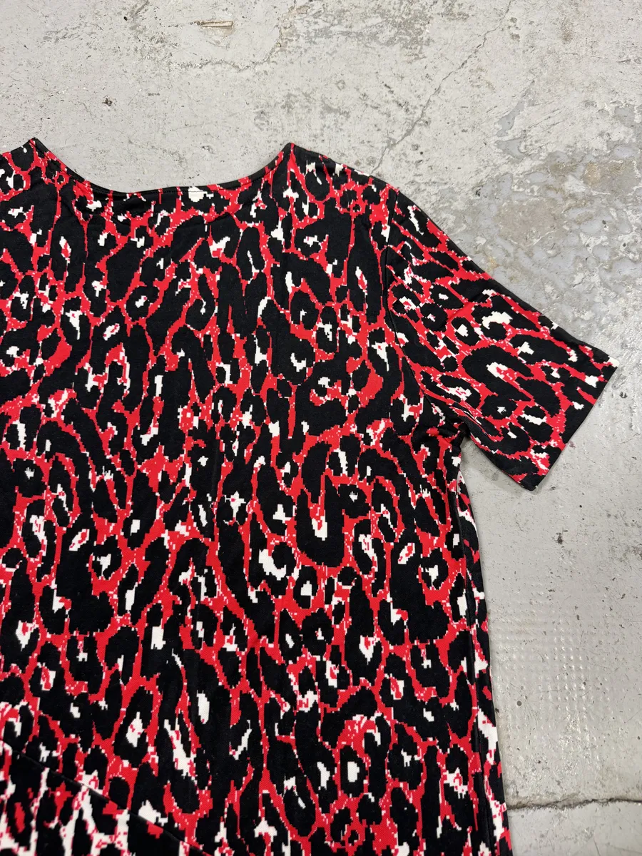 SS2014 Alexander Mcqueen Red Leopard Print T-Shirt - Image 4