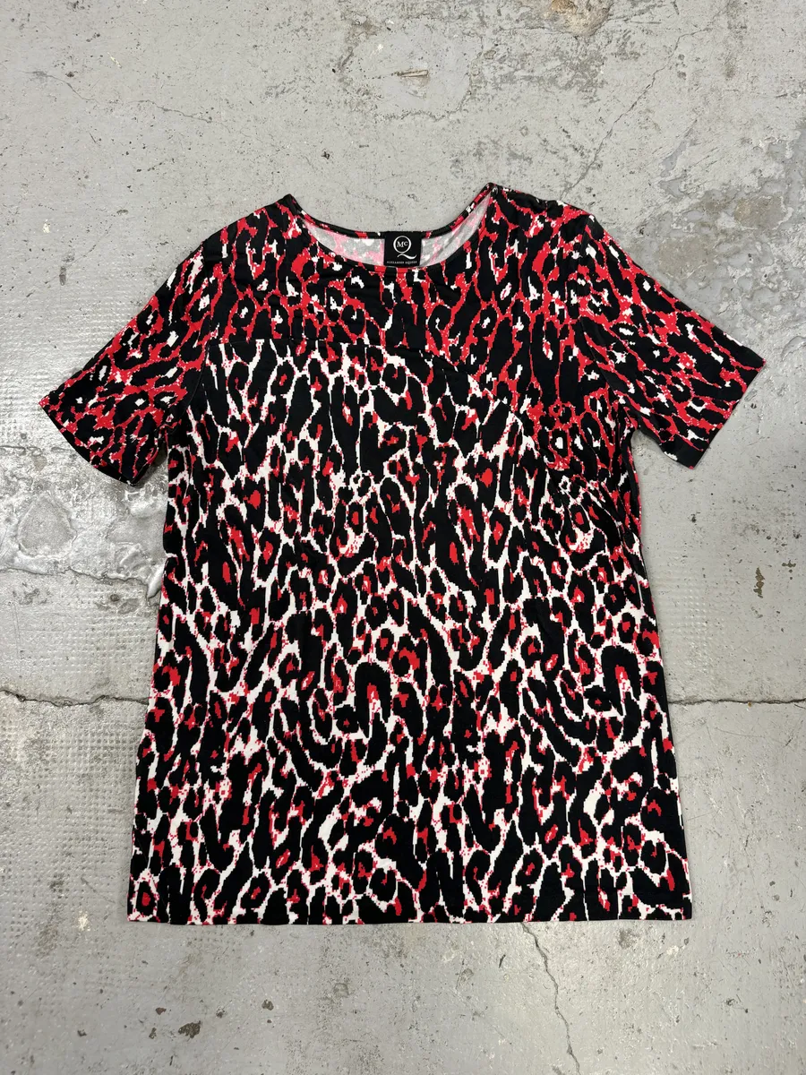 SS2014 Alexander Mcqueen Red Leopard Print T-Shirt - Image 6