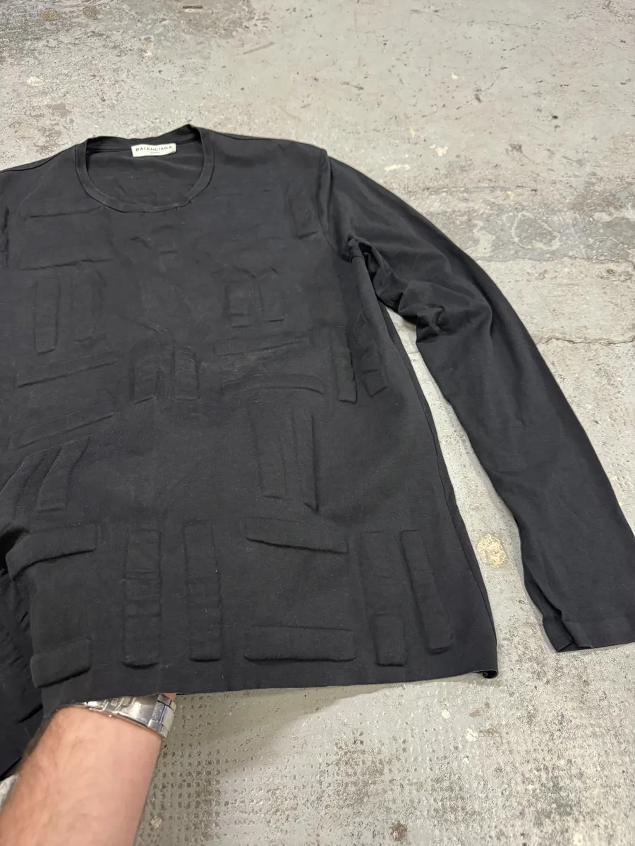 SS2014 Balenciaga Architecture Black Longsleeves - Image 9