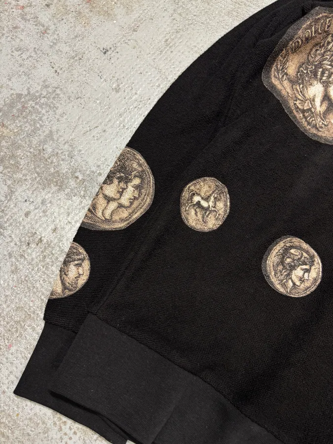 SS2014 Dolce & Gabbana Roman Coins Black Hoodie - Image 9