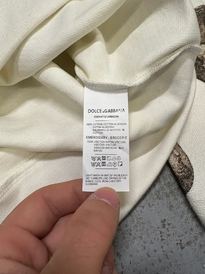 SS2014 Dolce & Gabbana White Coin Hoodie - Image 10