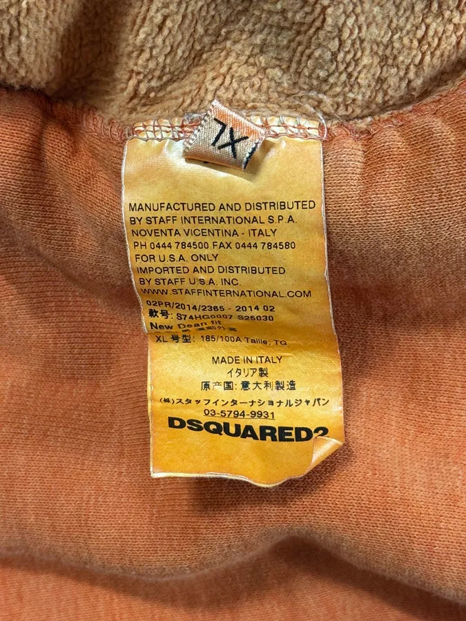 SS2014 Dsquared2 Orange Prisoner Zip-Up Sweater - Image 10