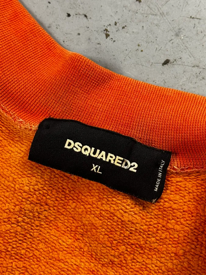 SS2014 Dsquared2 Orange Prisoner Zip-Up Sweater - Image 11