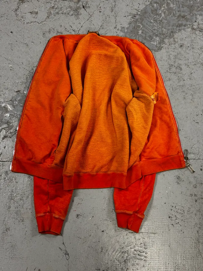 SS2014 Dsquared2 Orange Prisoner Zip-Up Sweater - Image 3