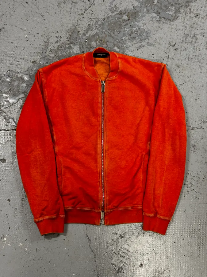 SS2014 Dsquared2 Orange Prisoner Zip-Up Sweater - Image 5