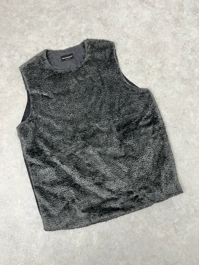 SS2014 Emporio Armani Plushed Black Vest - Image 4