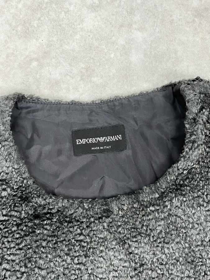 SS2014 Emporio Armani Plushed Black Vest - Image 7