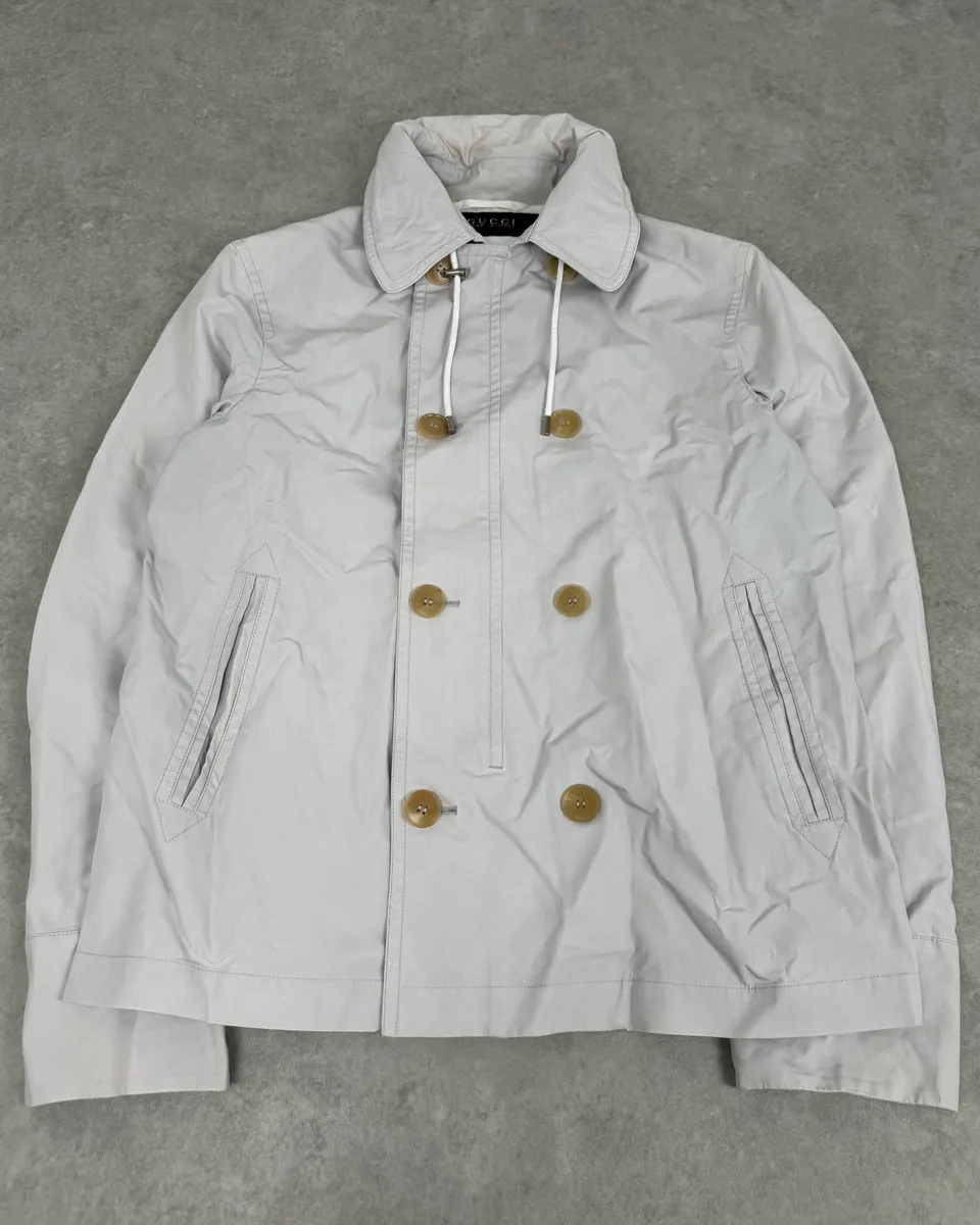 SS2014 Gucci White Light Rain Classy Jacket
