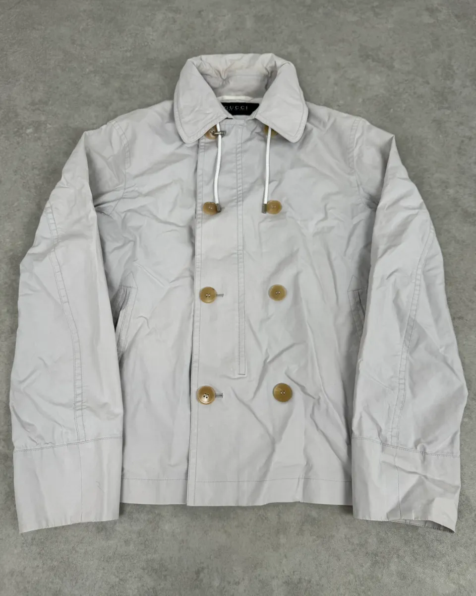 SS2014 Gucci White Light Rain Classy Jacket - Image 4