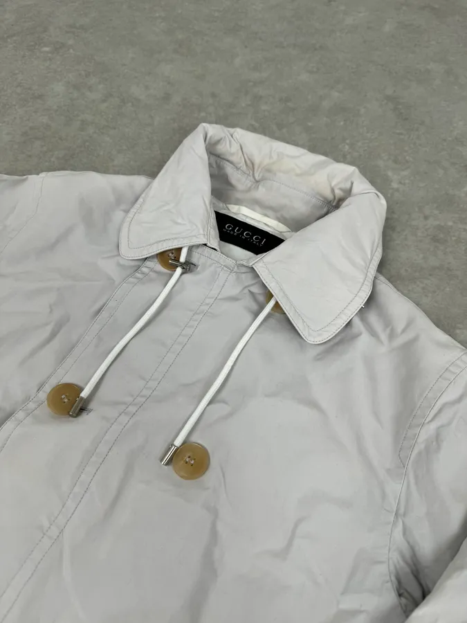 SS2014 Gucci White Light Rain Classy Jacket - Image 5