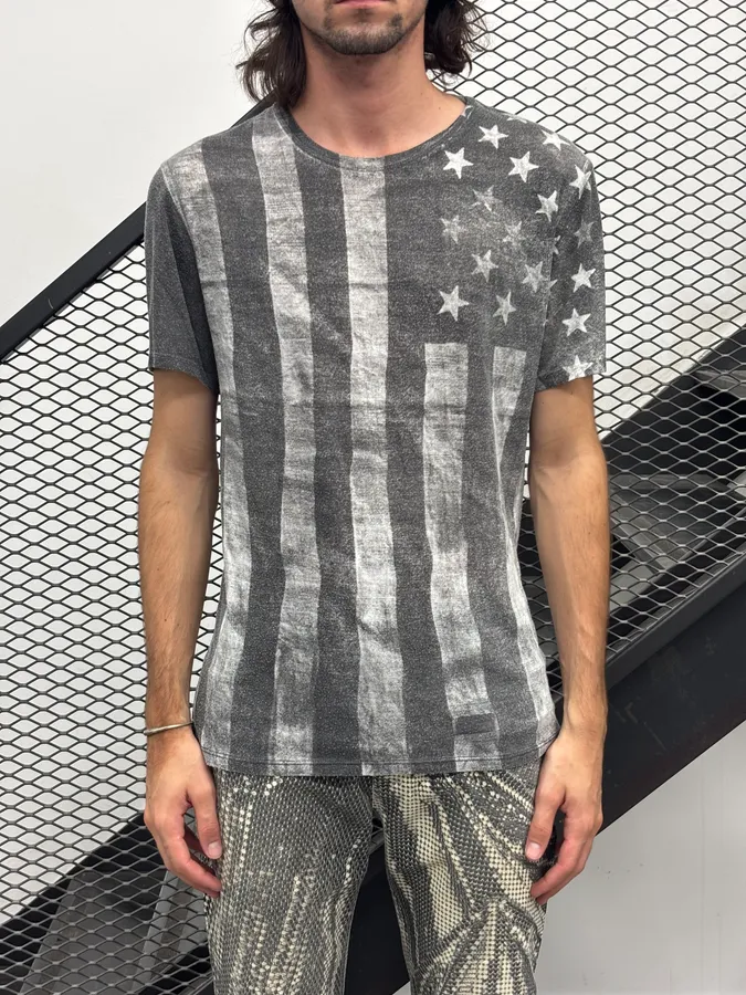 SS2014 Guess American Flag Striped T-Shirt - Image 2
