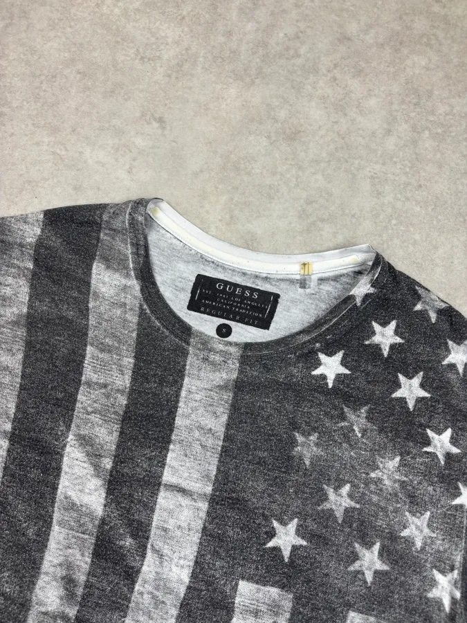 SS2014 Guess American Flag Striped T-Shirt - Image 4