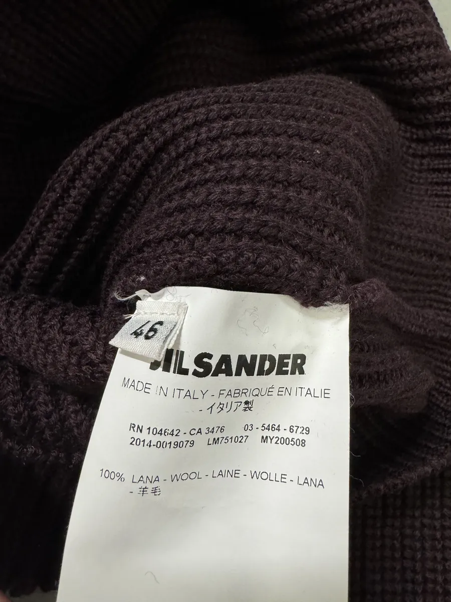 SS2014 Jil Sander Bordeaux Wool Minimalist Sweater - Image 9