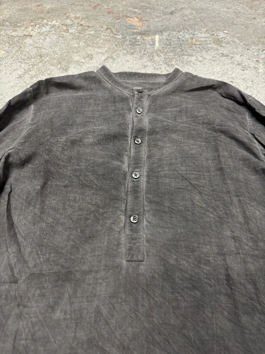 SS2014 Maison Margiela Grey Brut Henley Shirt - Image 7