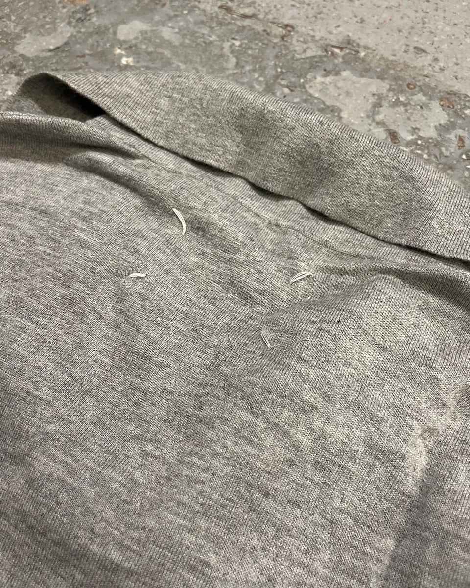 SS2014 Maison Margiela Grey Elbow Patch Polo Collar Sweater - Image 9