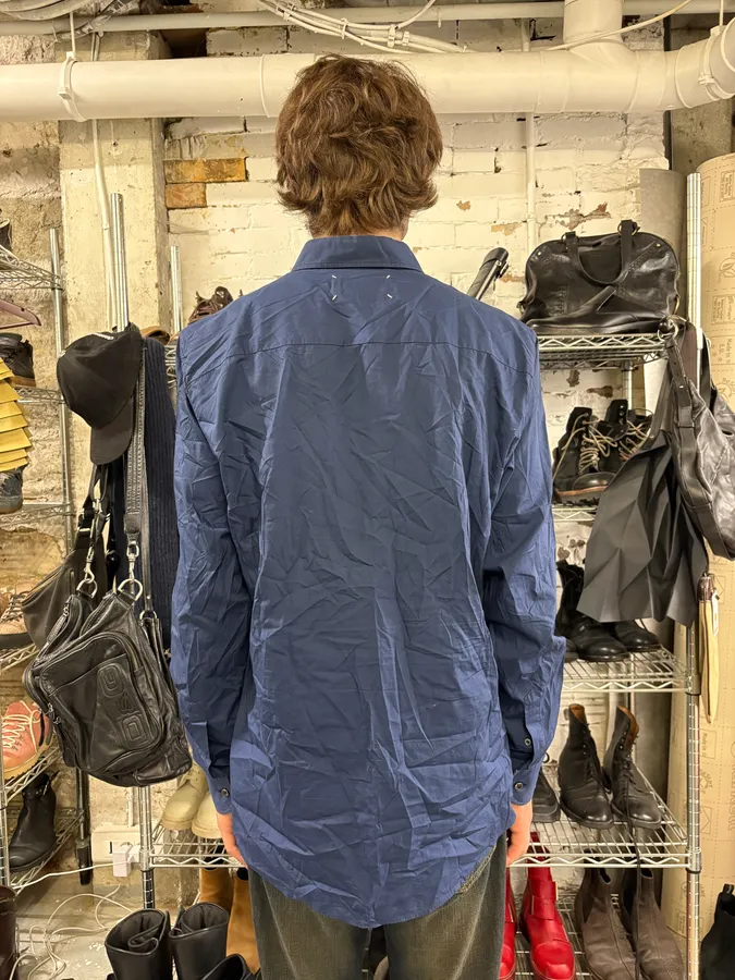 SS2014 Maison Margiela Navy Signature Shirt - Image 3