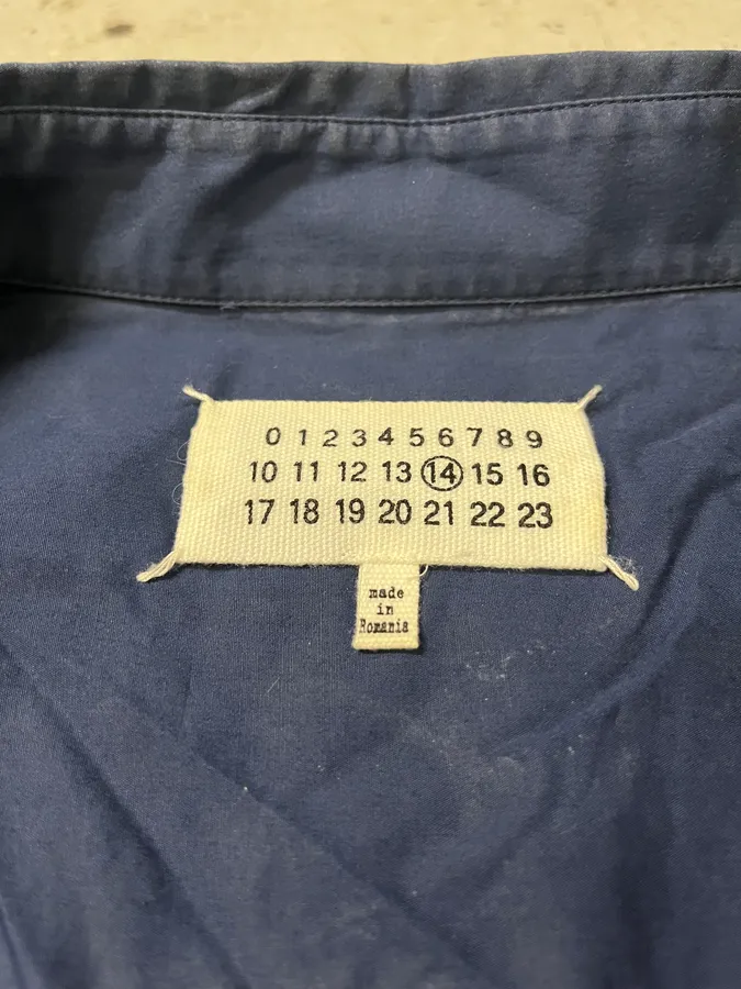 SS2014 Maison Margiela Navy Signature Shirt - Image 8