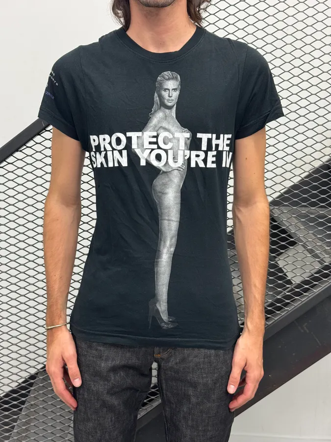 SS2014 Marc Jacobs Get Naked Protect Your Skin Black T-Shirt - Image 2