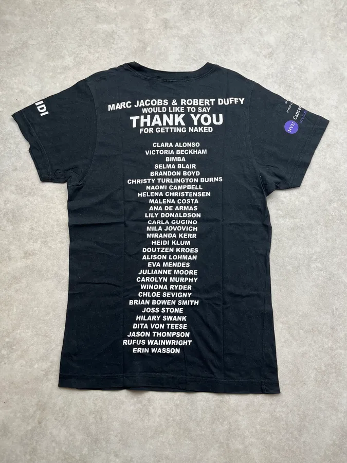 SS2014 Marc Jacobs Get Naked Protect Your Skin Black T-Shirt - Image 5