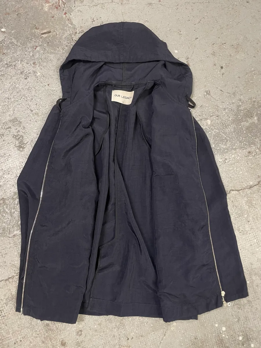 SS2014 Our Legacy Navy Silk Jacket - Image 6