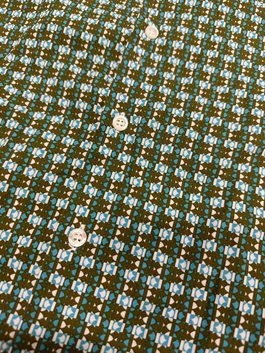 SS2014 Prada Green Patterned Shirt - Image 3