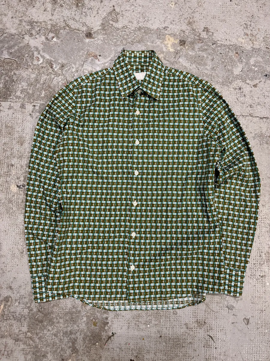 SS2014 Prada Green Patterned Shirt - Image 4
