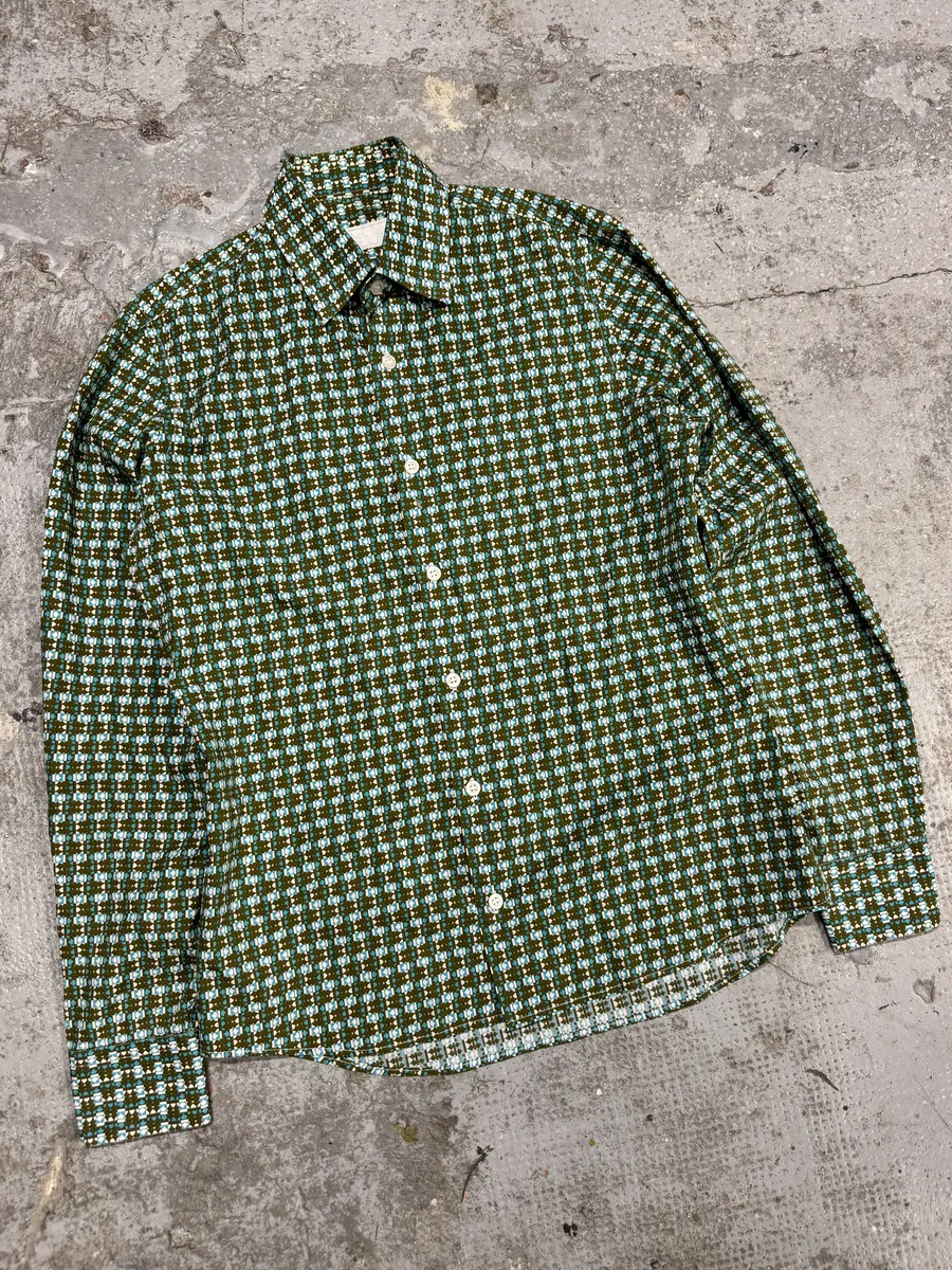 SS2014 Prada Green Patterned Shirt - Image 5