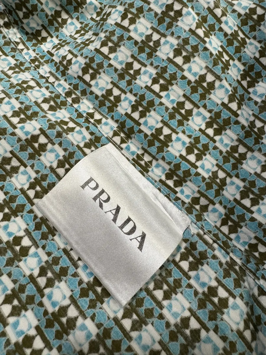 SS2014 Prada Green Patterned Shirt - Image 8