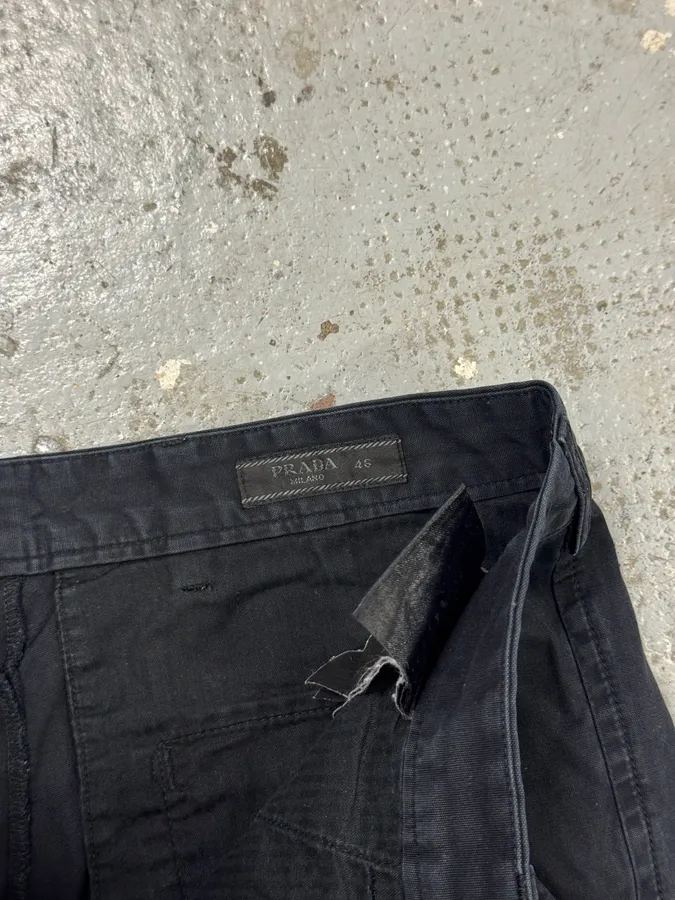 SS2014 Prada Navy Cargo Shorts - Image 8