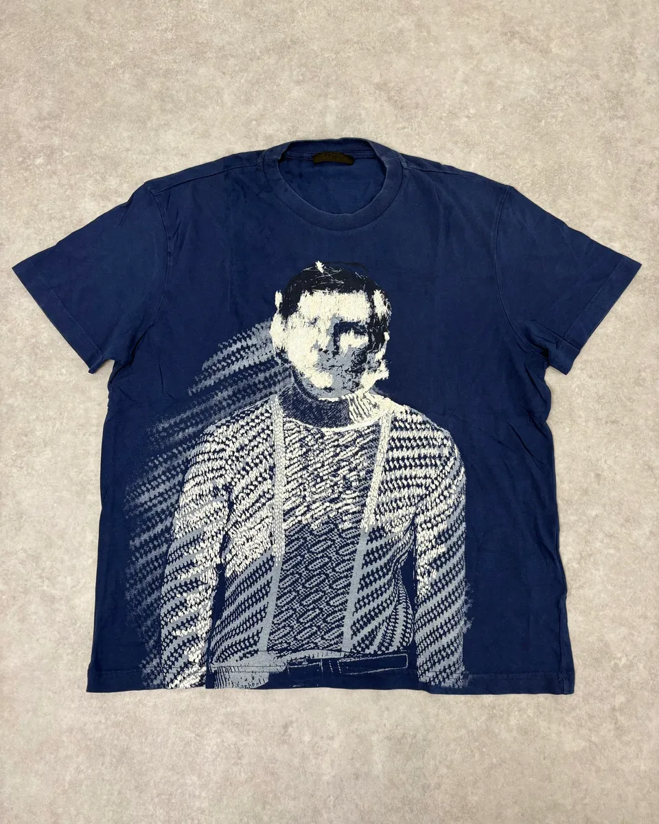 SS2014 Prada Navy Human Body T-Shirt - Image 2