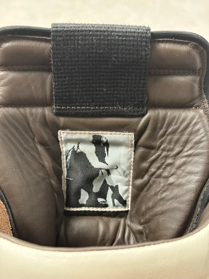 SS2014 Rick Owens Dust Milk Brown Leather Geobasket Sneakers - Image 9