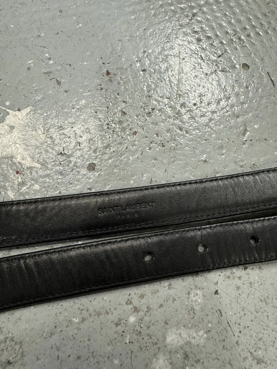 SS2014 Saint Laurent Black Western Metallic Leather Belt by Hedi Slimane - Image 7