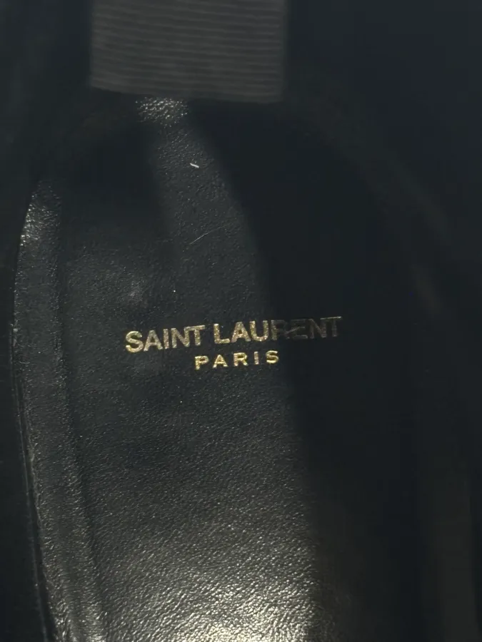 SS2014 Saint Laurent Black Zebra Leather Boots by Hedi Slimane - Image 17