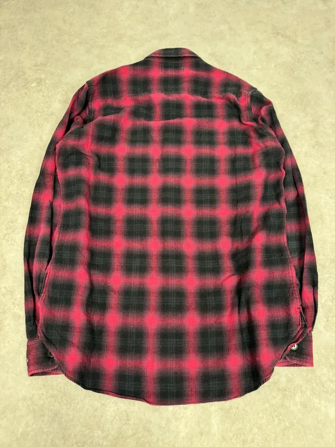 SS2014 Saint Laurent Japanese Red & Black Checkered Shirt by Hedi Slimane - Image 4