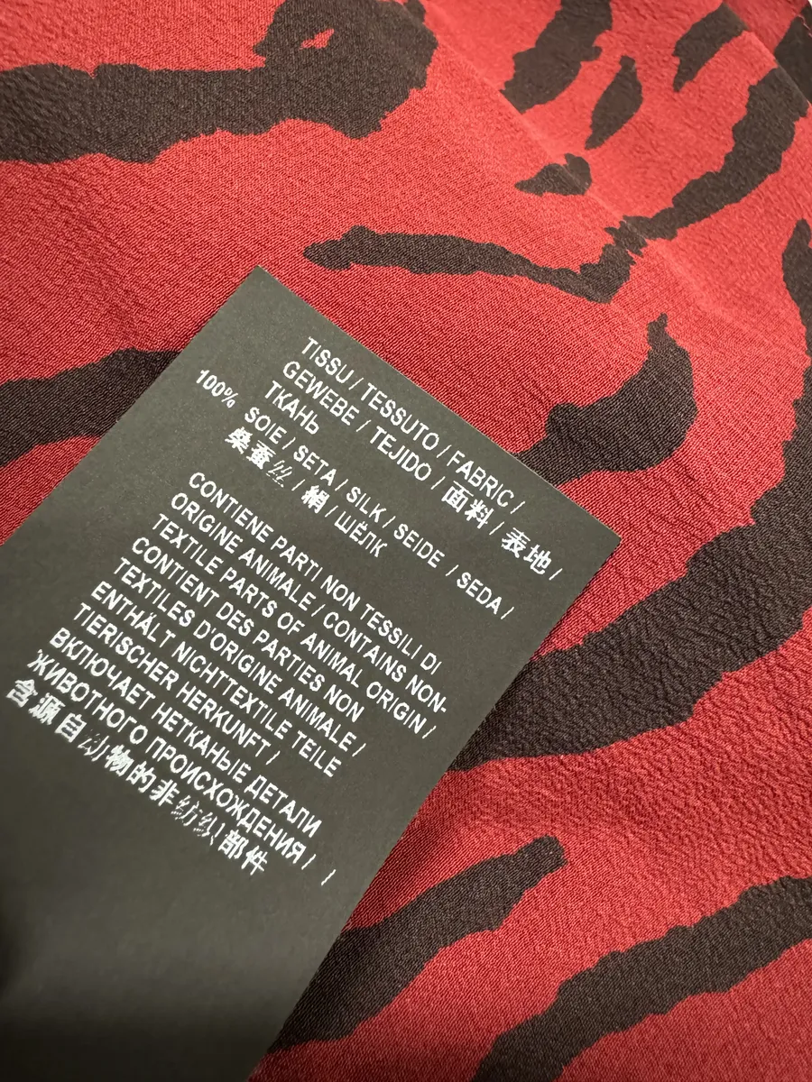 SS2014 Saint Laurent Red & Black Zebra Shirt - Image 7