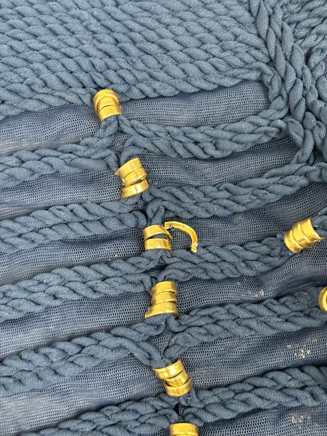 SS2015 Balmain x H&M Navy Gold-Beaded Blouse - Image 12