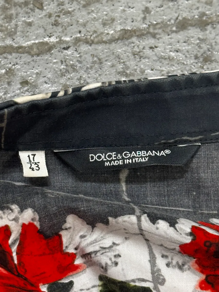 SS2015 Dolce & Gabbana Red & White Floral Bull Shirt - Image 11