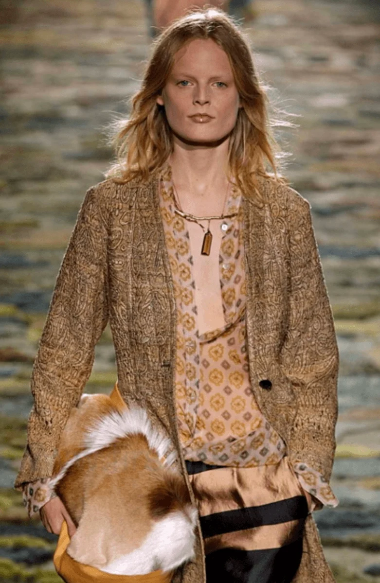 SS2015 Dries Van Noten Fur Beige Leather Shoulder Bag - Image 3