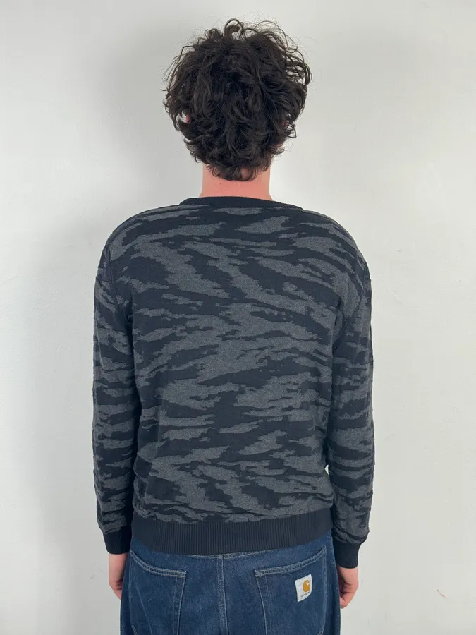 SS2015 Dsquared2 Camo Irregular Black & Grey Sweater - Image 3