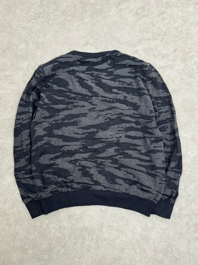 SS2015 Dsquared2 Camo Irregular Black & Grey Sweater - Image 6