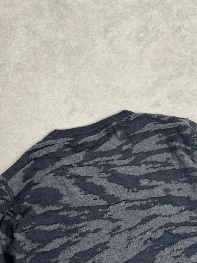 SS2015 Dsquared2 Camo Irregular Black & Grey Sweater - Image 7