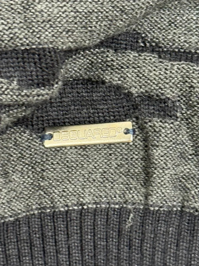 SS2015 Dsquared2 Camo Irregular Black & Grey Sweater - Image 9