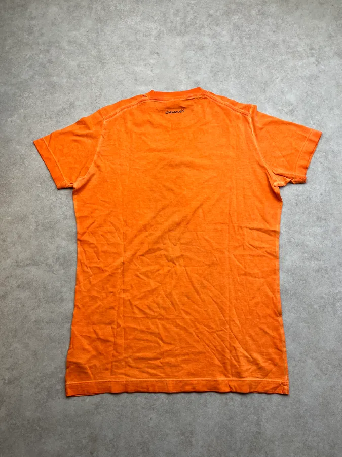 SS2015 Dsquared2 Orange Blue Cat T-Shirt - Image 5