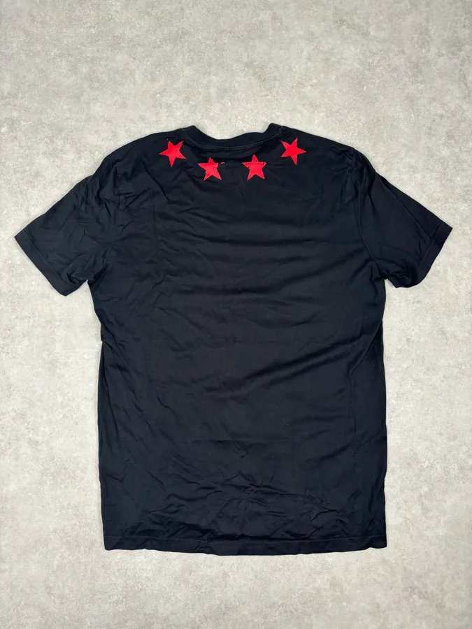 SS2015 Givenchy Black Red Stars T-Shirt by Riccardo Tisci - Image 5