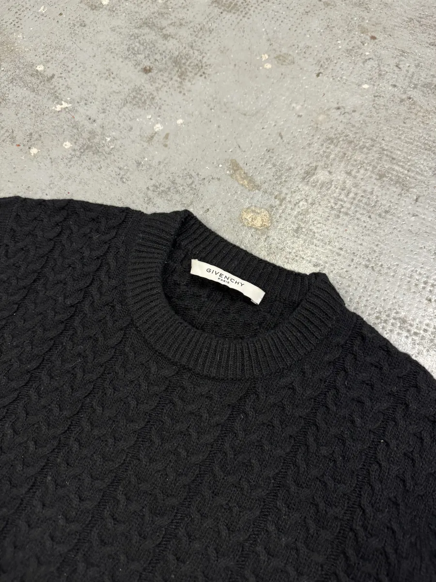 SS2015 Givenchy Black Wool Sweater by Riccardo Tisci - Image 7